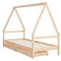 vidaXL Estructura de cama para niños con cajones madera pino 80x200 cm vidaXL Estructura de cama para niños con cajones madera pino 80x200 cm