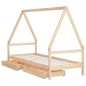 vidaXL Estructura de cama para niños con cajones madera pino 80x200 cm vidaXL Estructura de cama para niños con cajones madera pino 80x200 cm