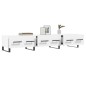vidaXL Mueble de TV madera de ingeniería blanco 150x36x30 cm vidaXL Mueble de TV madera de ingeniería blanco 150x36x30 cm