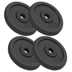 vidaXL Discos de pesas de hierro fundido 4 uds 4x5 kg