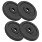 vidaXL Discos de pesas de hierro fundido 4 uds 4x5 kg vidaXL Discos de pesas de hierro fundido 4 uds 4x5 kg