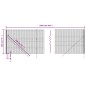 vidaXL Cerca de alambre de acero galvanizado gris antracita 1,8x25 m vidaXL Cerca de alambre de acero galvanizado gris antracita 1,8x25 m