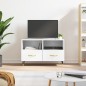 vidaXL Mueble para TV madera contrachapada blanco 80x36x50 cm vidaXL Mueble para TV madera contrachapada blanco 80x36x50 cm