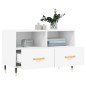 vidaXL Mueble para TV madera contrachapada blanco 80x36x50 cm vidaXL Mueble para TV madera contrachapada blanco 80x36x50 cm