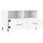 vidaXL Mueble para TV madera contrachapada blanco 80x36x50 cm vidaXL Mueble para TV madera contrachapada blanco 80x36x50 cm