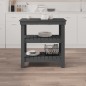 vidaXL Banco de trabajo de madera maciza de pino gris 78,5x50x80 cm vidaXL Banco de trabajo de madera maciza de pino gris 78,5x50x80 cm