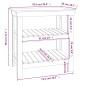 vidaXL Banco de trabajo de madera maciza de pino gris 78,5x50x80 cm vidaXL Banco de trabajo de madera maciza de pino gris 78,5x50x80 cm