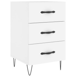 vidaXL Mesita de noche madera de ingeniería blanco 40x40x66 cm