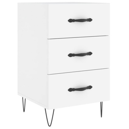 vidaXL Mesita de noche madera de ingeniería blanco 40x40x66 cm