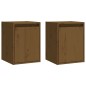 vidaXL Armario de pared 2 uds madera de pino marrón miel 30x30x40 cm vidaXL Armario de pared 2 uds madera de pino marrón miel 30x30x40 cm