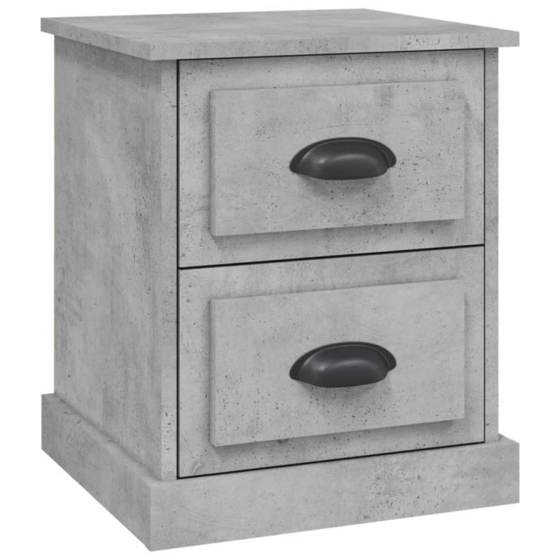 vidaXL Mesita de noche madera contrachapada gris hormigón 39x39x47,5cm vidaXL Mesita de noche madera contrachapada gris hormigón 39x39x47,5cm