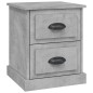 vidaXL Mesita de noche madera contrachapada gris hormigón 39x39x47,5cm vidaXL Mesita de noche madera contrachapada gris hormigón 39x39x47,5cm