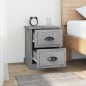 vidaXL Mesita de noche madera contrachapada gris hormigón 39x39x47,5cm vidaXL Mesita de noche madera contrachapada gris hormigón 39x39x47,5cm