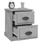 vidaXL Mesita de noche madera contrachapada gris hormigón 39x39x47,5cm vidaXL Mesita de noche madera contrachapada gris hormigón 39x39x47,5cm
