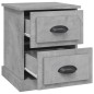 vidaXL Mesita de noche madera contrachapada gris hormigón 39x39x47,5cm vidaXL Mesita de noche madera contrachapada gris hormigón 39x39x47,5cm