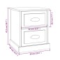 vidaXL Mesita de noche madera contrachapada gris hormigón 39x39x47,5cm vidaXL Mesita de noche madera contrachapada gris hormigón 39x39x47,5cm