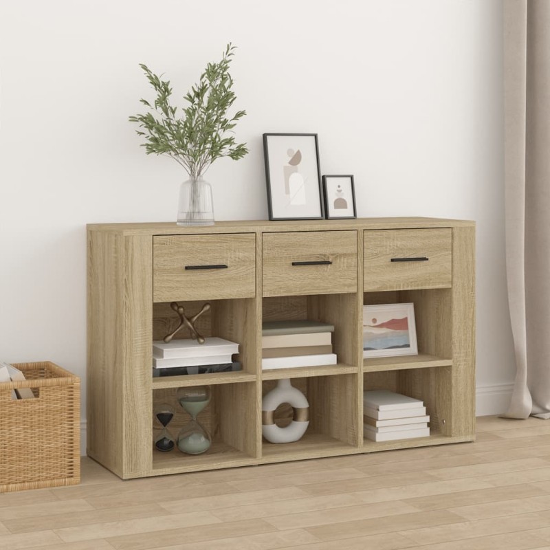 vidaXL Aparador madera contrachapada roble Sonoma 100x30x59,5 cm vidaXL Aparador madera contrachapada roble Sonoma 100x30x59,5 cm