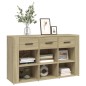 vidaXL Aparador madera contrachapada roble Sonoma 100x30x59,5 cm vidaXL Aparador madera contrachapada roble Sonoma 100x30x59,5 cm