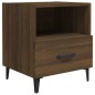 vidaXL Mesita de noche 2 uds madera contrachapada color roble marrón vidaXL Mesita de noche 2 uds madera contrachapada color roble marrón