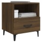 vidaXL Mesita de noche 2 uds madera contrachapada color roble marrón vidaXL Mesita de noche 2 uds madera contrachapada color roble marrón