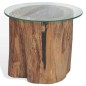 vidaXL Mesa de centro de teca y vidrio 50x40 cm vidaXL Mesa de centro de teca y vidrio 50x40 cm