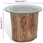 vidaXL Mesa de centro de teca y vidrio 50x40 cm vidaXL Mesa de centro de teca y vidrio 50x40 cm