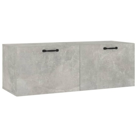 vidaXL Armario pared madera contrachapada gris hormigón 100x36,5x35 cm