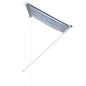 vidaXL Toldo retráctil 150x150 cm azul y blanco vidaXL Toldo retráctil 150x150 cm azul y blanco