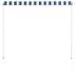 vidaXL Toldo retráctil 150x150 cm azul y blanco vidaXL Toldo retráctil 150x150 cm azul y blanco