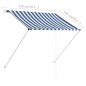 vidaXL Toldo retráctil 150x150 cm azul y blanco vidaXL Toldo retráctil 150x150 cm azul y blanco