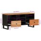 vidaXL Mueble de TV madera acacia y madera de ingeniería 100x33x46 cm vidaXL Mueble de TV madera acacia y madera de ingeniería 100x33x46 cm
