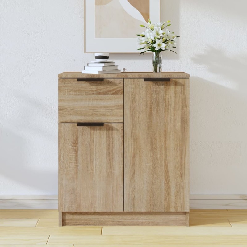vidaXL Aparador de madera contrachapada color roble Sonoma 60x30x70 cm vidaXL Aparador de madera contrachapada color roble Sonoma 60x30x70 cm