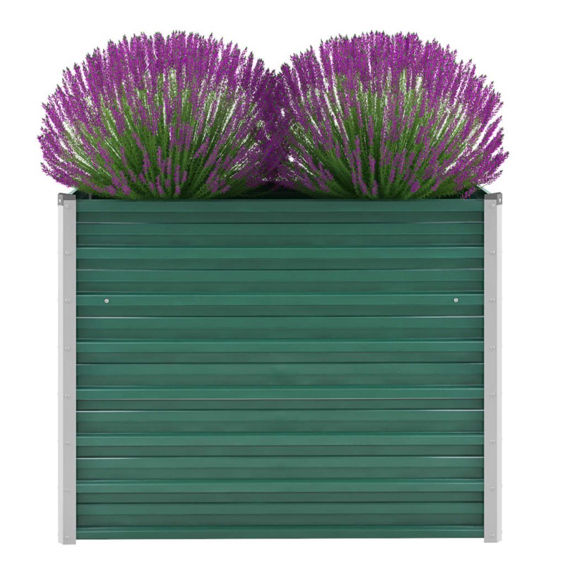vidaXL Arriate de jardín de acero galvanizado verde 100x40x77 cm vidaXL Arriate de jardín de acero galvanizado verde 100x40x77 cm