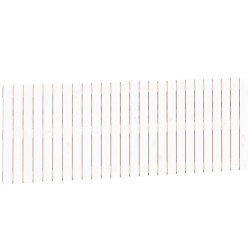 vidaXL Cabecero de cama de pared madera maciza pino blanco 166x3x60 cm