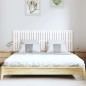vidaXL Cabecero de cama de pared madera maciza pino blanco 166x3x60 cm vidaXL Cabecero de cama de pared madera maciza pino blanco 166x3x60 cm