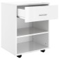 vidaXL Armario ruedas madera contrachapada blanco brillante 46x36x59cm vidaXL Armario ruedas madera contrachapada blanco brillante 46x36x59cm