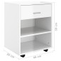 vidaXL Armario ruedas madera contrachapada blanco brillante 46x36x59cm vidaXL Armario ruedas madera contrachapada blanco brillante 46x36x59cm