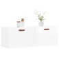 vidaXL Armario de pared madera ingeniería blanco brillo 100x36,5x35 cm vidaXL Armario de pared madera ingeniería blanco brillo 100x36,5x35 cm
