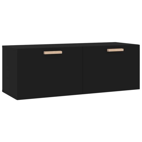 vidaXL Armario de pared madera contrachapada negro 100x36,5x35 cm