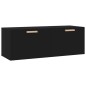 vidaXL Armario de pared madera contrachapada negro 100x36,5x35 cm