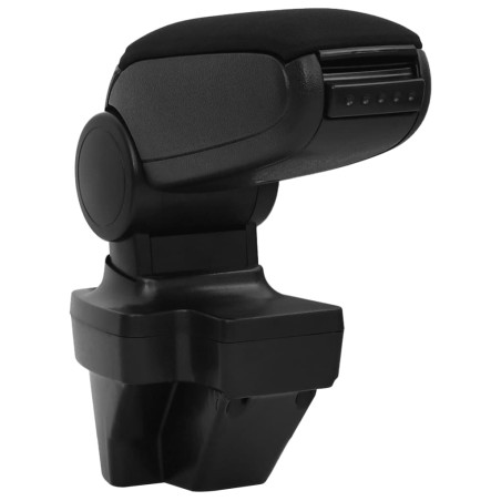 vidaXL Reposabrazos para coche ABS negro 15x35x(33-49,5) cm