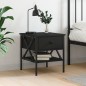 vidaXL Mesita de noche madera de ingeniería negro 40x42x45 cm