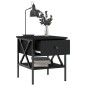 vidaXL Mesita de noche madera de ingeniería negro 40x42x45 cm