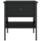 vidaXL Mesita de noche madera de ingeniería negro 40x42x45 cm