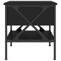 vidaXL Mesita de noche madera de ingeniería negro 40x42x45 cm