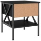vidaXL Mesita de noche madera de ingeniería negro 40x42x45 cm