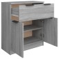 vidaXL Aparador de madera contrachapada gris Sonoma 60x30x70 cm