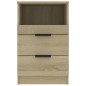 vidaXL Mesita de noche madera contrachapada color roble Sonoma
