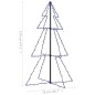 vidaXL Árbol de Navidad 160 LEDs interior y exterior 78x120 cm
