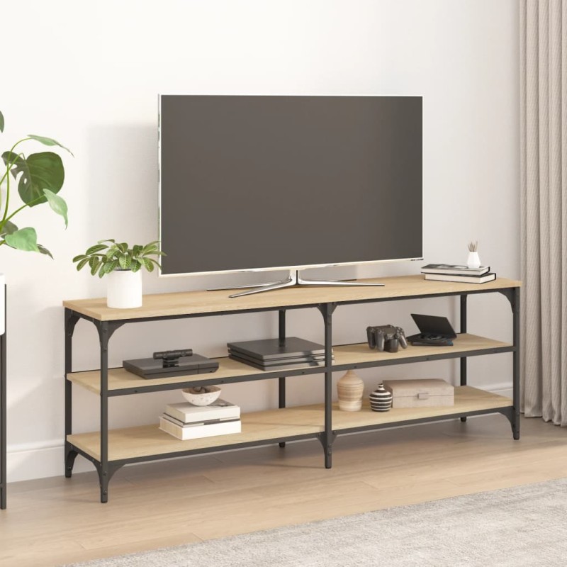 vidaXL Mueble para TV madera contrachapada roble Sonoma 140x30x50 cm
